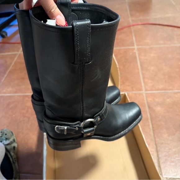 Frye Black Harness Leather Boots - Picture 2 of 7